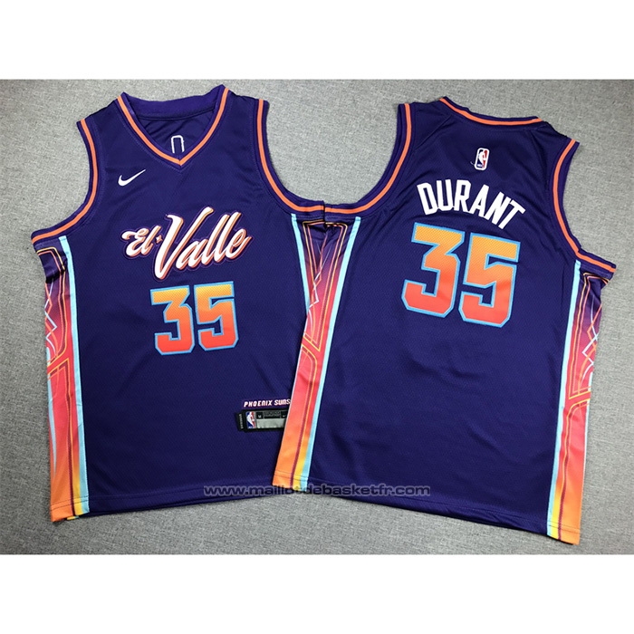 Maillot Enfant Phoenix Suns Kevin Durant #35 Ville 2023-24 Volet